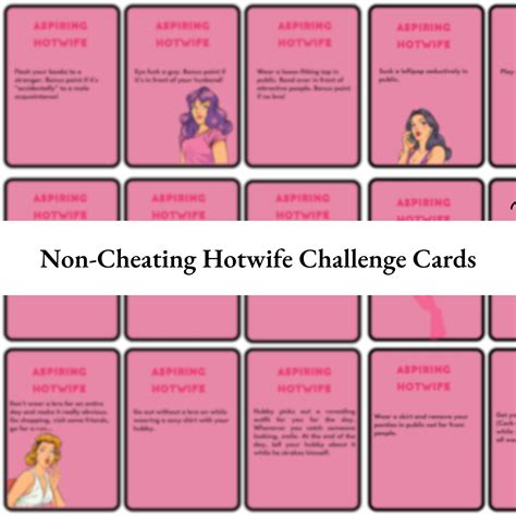 Aspiring Hotwife Challenge Cards Beginner Hotwife Dares Game Ultimate Sex Game For The Non