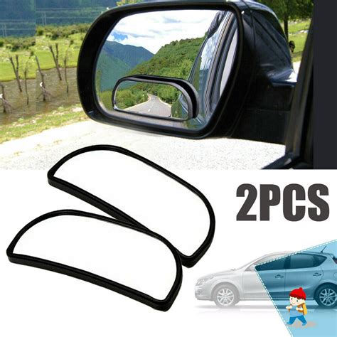 Pcs Blind Spot Mirror Auto Wide Angle Convex Rear Side View Car