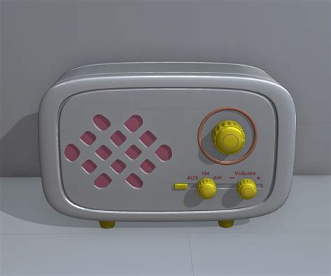 wooden mini receiver crosley  model cgtrader