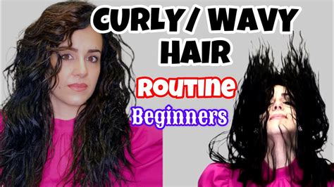 Wavy Curly Hair Routine 2B 2C Curls Curlyhairroutine Wavyhair