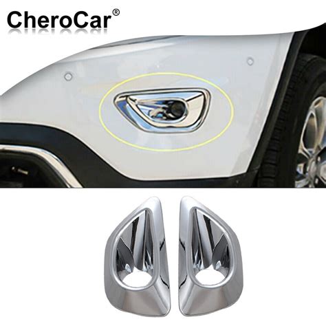 Pcs Front Head Fog Light Lamp Frame Trim Chrome For Jeep Grand