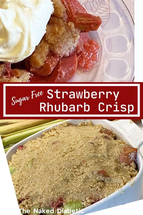 Easy To Make Low Carb Sugar Free Strawberry Rhubarb Crisp The Naked