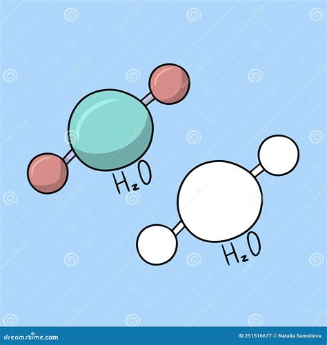 A Set Of Pictures A Diagram Of The Structure Of A Water Molecule A