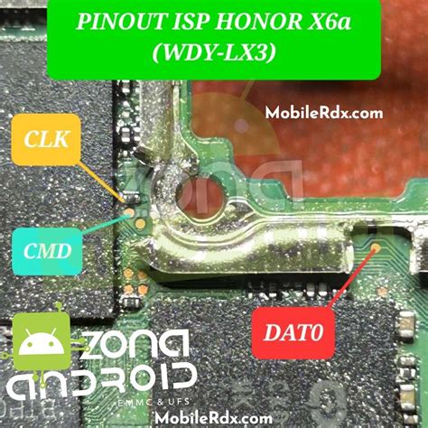 Honor X6a ISP EMMC PinOUT Test Point