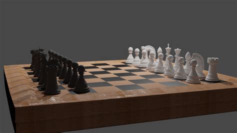 Free D Chess Chessboard Board Model Turbosquid