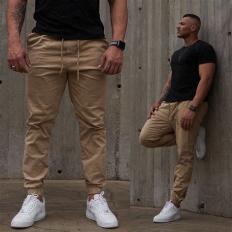 Calça Masculina Jogger Boca Apertada Elastano Estilo Jogador