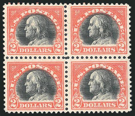 Prices Of Us Stamps Scott Cat 523 1918 Us 2 00 Franklin Perf 11