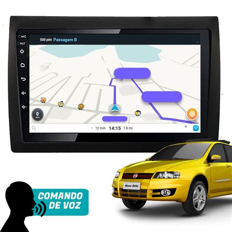 Central Multimídia Twincan Fiat Stilo 2003 á 2011 Sistema Android 10