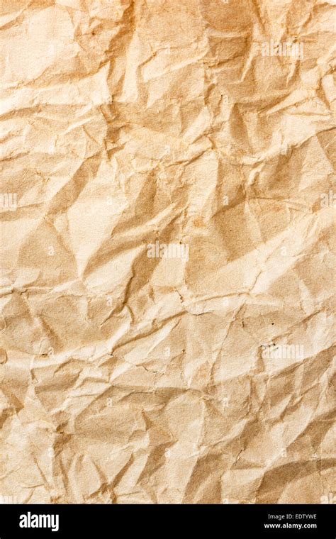 The Texture Of Old Brown Crumpled Paper Stock Photo Alamy