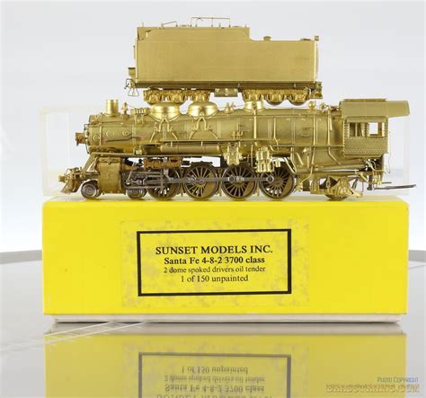 Ho Brass Model Train Sunset Models Atsf Santa Fe 4 8 2 3700 Class 2