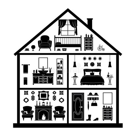 Inside House Clipart Black And White