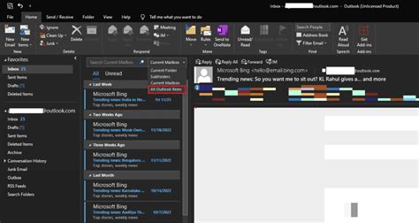 how to find a folder in outlook