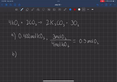 SOLVED The Reaction Between Potassium Superoxide KO2 And CO2 4 KO2