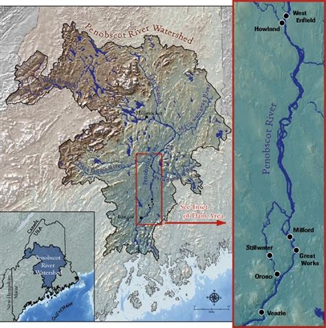 1 Map of Penobscot River basin | Download Scientific Diagram