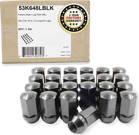 Wheel Accessories Parts 24 Pcs M14x15 14x15 Oem Style Lug Nuts Gm 9596070 611