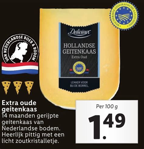 Delicieux Extra Oude Geitenkaas 100g Aanbieding Bij Lidl