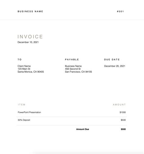 Interior Design Invoice Breakdown Template - Infoupdate.org