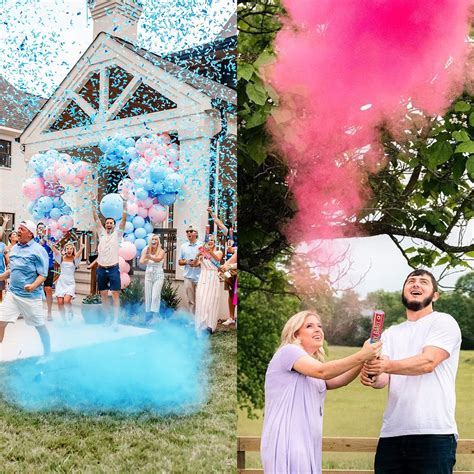 Gender Reveal Powder Confetti Cannon Pack Of 4 Biodegradable 2pink