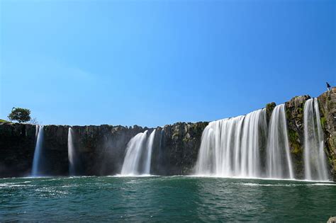 Waterfalls Under Blue Sky During Daytime Hd Wallpaper Peakpx