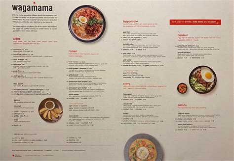 Menu At Wagamama Restaurant Saint Julians