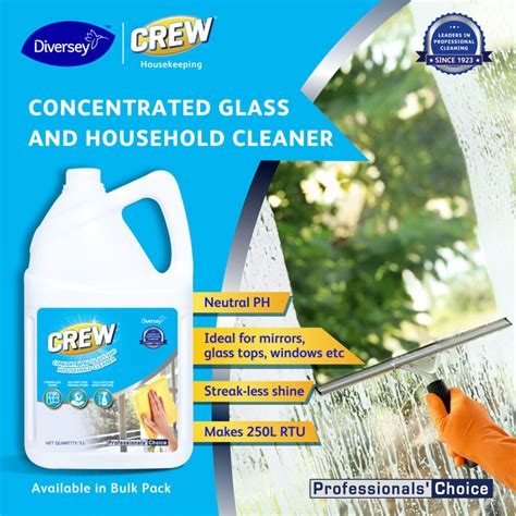 Concentrated Glass And Household Cleaner 5l Diversey