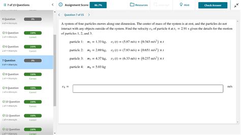 Solved 7 Of 15 Questions Assignment Score 86 7 Resources