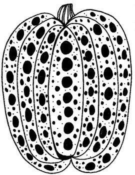 Yayoi Kusama Pumpkin Coloring Page by Shine Bright Art | TpT