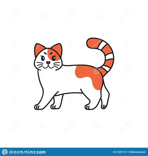 Caricatura Aislada De Un Gato Ilustraci N Del Vector Ilustraci N De