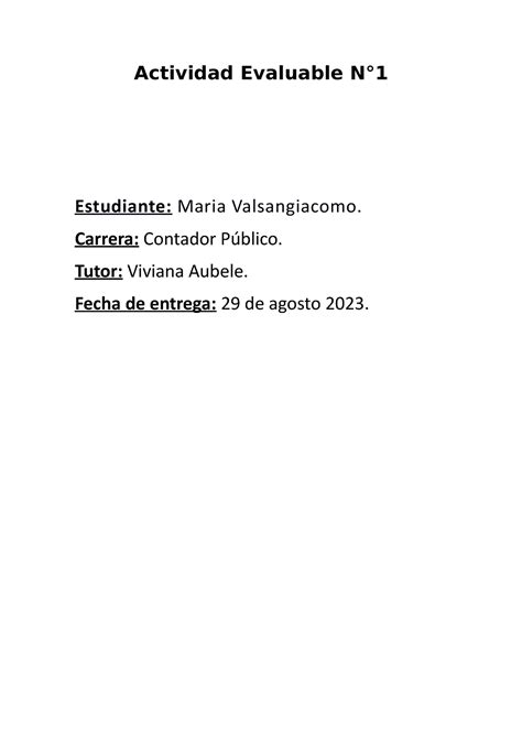 Actividad Evaluable N Ingles Actividad Evaluable N Estudiante