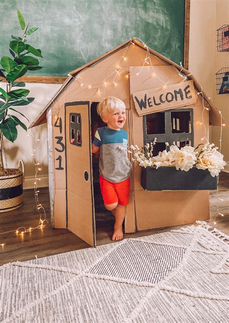 Easy and Fun Activity for Kids: Cardboard Playhouse