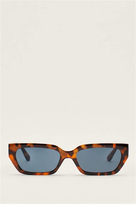 Slim Rectangle Frame Sunglasses Nasty Gal