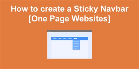 How To Create A Sticky Navbar CSS JS