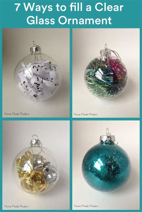 Ways To Fill A Clear Glass Ornament Diy Christmas Ball Christmas