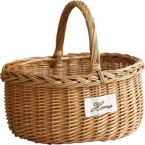 Hot Item Handmade Woven Wicker Willow Picnic Basket For Fruit Eggs