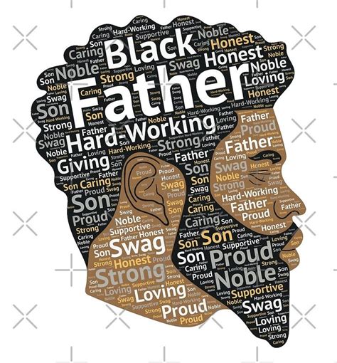 Black Father African American Words In Afro Hair By Blackartmatters