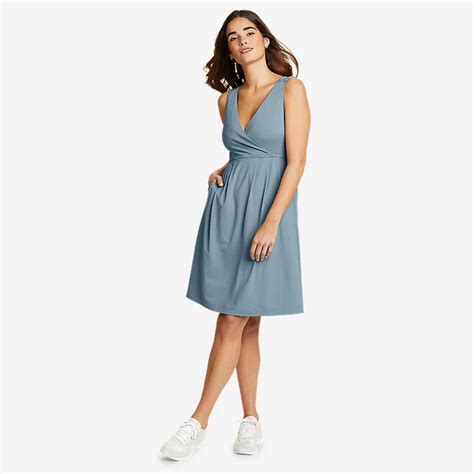 Women's Aster Crossover Dress - Solid | Eddie Bauer