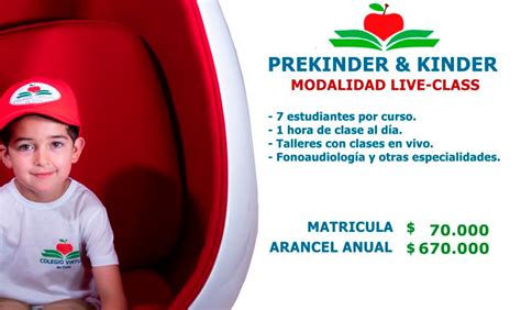 MATRÍCULA SR 2023 Prekinder Kinder Modalidad Live Class Colegio