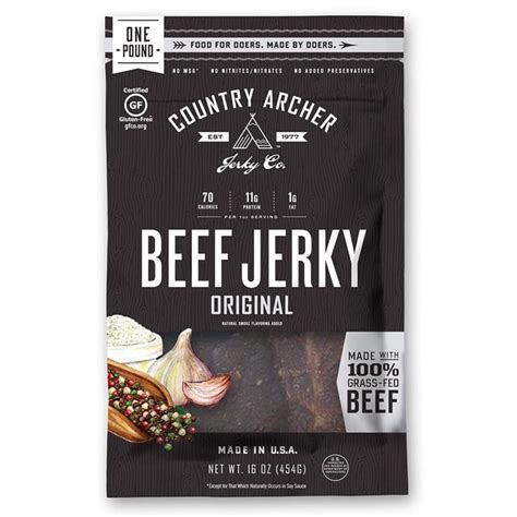 Country Archer Grass Fed Beef Jerky 16 Ounce Beef Jerky