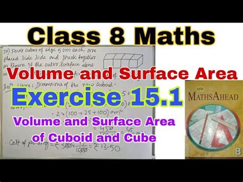 Class 8 Maths Exercise 15 1 Maths Ahead Volume And Surface Area