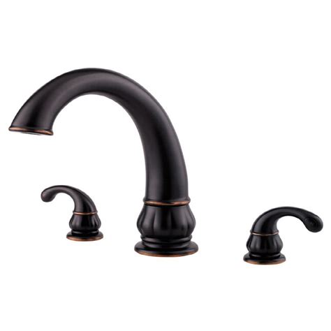 Pfister Treviso Tuscan Bronze 2 Handle Deck Mount High Arc Bathtub Faucet At