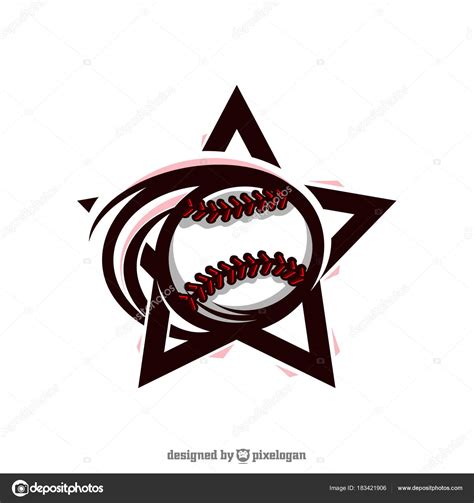 Baseball Star Logo Vector — Stock Vector © pixelogan #183421906