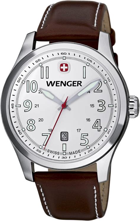 Wenger 10541103 Reloj analógico de Cuarzo para Hombre con Correa de