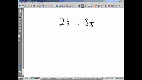 Dividing Fractions And Mixed Numbers Wmv Youtube