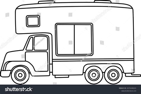 Caravan Top View Outline Over Royalty Free Licensable Stock Vectors