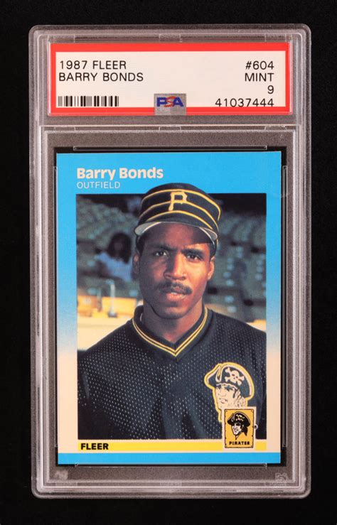 Barry Bonds 1987 Fleer Glossy 604 RC PSA 9 Pristine Auction