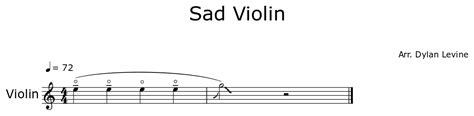 Sad Violin Sheet Music For Violin