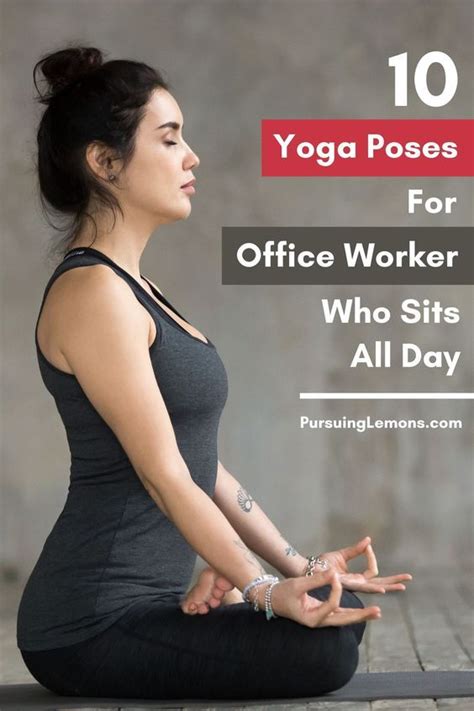 A Woman Doing Yoga Poses For The Office Worker Who Sits All Day