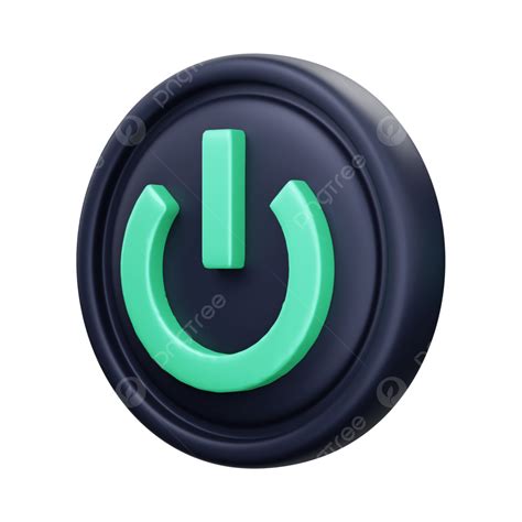 Power Button 3d Icon Render 3d Power Button Icon 3d Power Button 3d