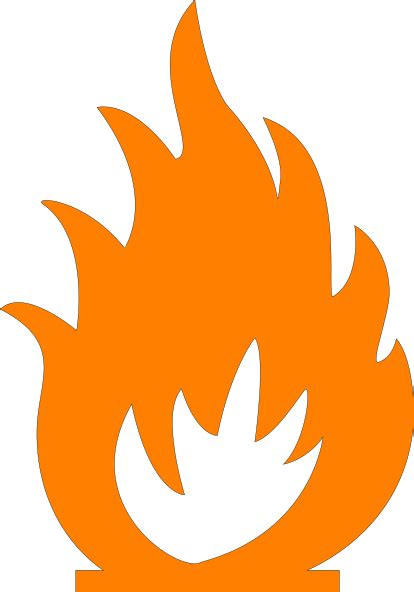 Orange Flame Clip Art At Clker Vector Clip Art Hot Sex Picture