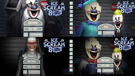 Ice Scream 8 All Main Menus Ice Scream 8 YouTube